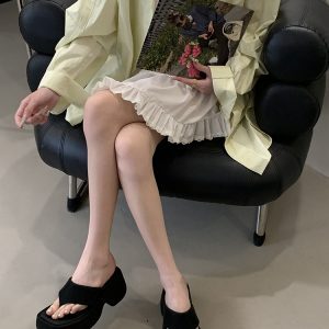 High-End Open-Toe Platform Sandals for Women - Summer Flip-Flops with Chic Rome Style
