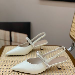 High-End Patent Leather Sandals for Women - Versatile Breathable Pointed Toe Stiletto Heels - French Style Summer 2025