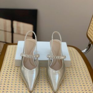 High-End Patent Leather Sandals for Women - Versatile Breathable Pointed Toe Stiletto Heels - French Style Summer 2025