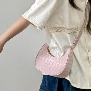 High-End Women's Crescent Bag - Niche Design Underarm Handbag, Small Crossbody for 2025 Fashion