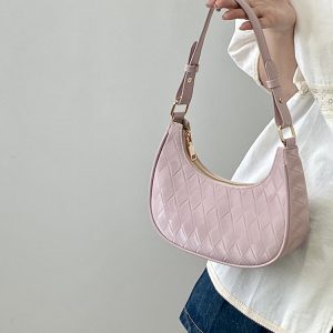 High-End Women's Crescent Bag - Niche Design Underarm Handbag, Small Crossbody for 2025 Fashion