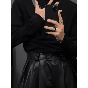 High Neck Knit Sweater for Women - Versatile Long Sleeve Base Layer - Warm Autumn Winter Fashion, Casual Ins Style