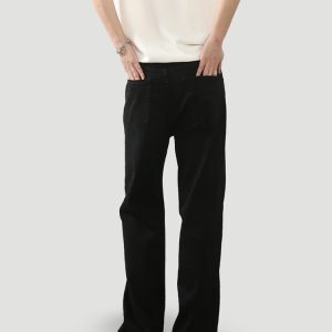 High Street Black Stretchy Slim-Fit Tapered Jeans for Men - Casual Versatile Slimming Long Pants Trendy Fashion