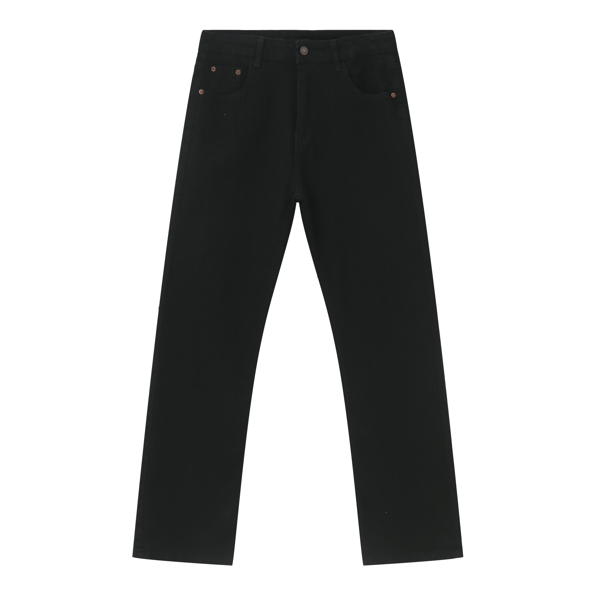High Street Black Stretchy Slim-Fit Tapered Jeans for Men - Casual Versatile Slimming Long Pants Trendy Fashion