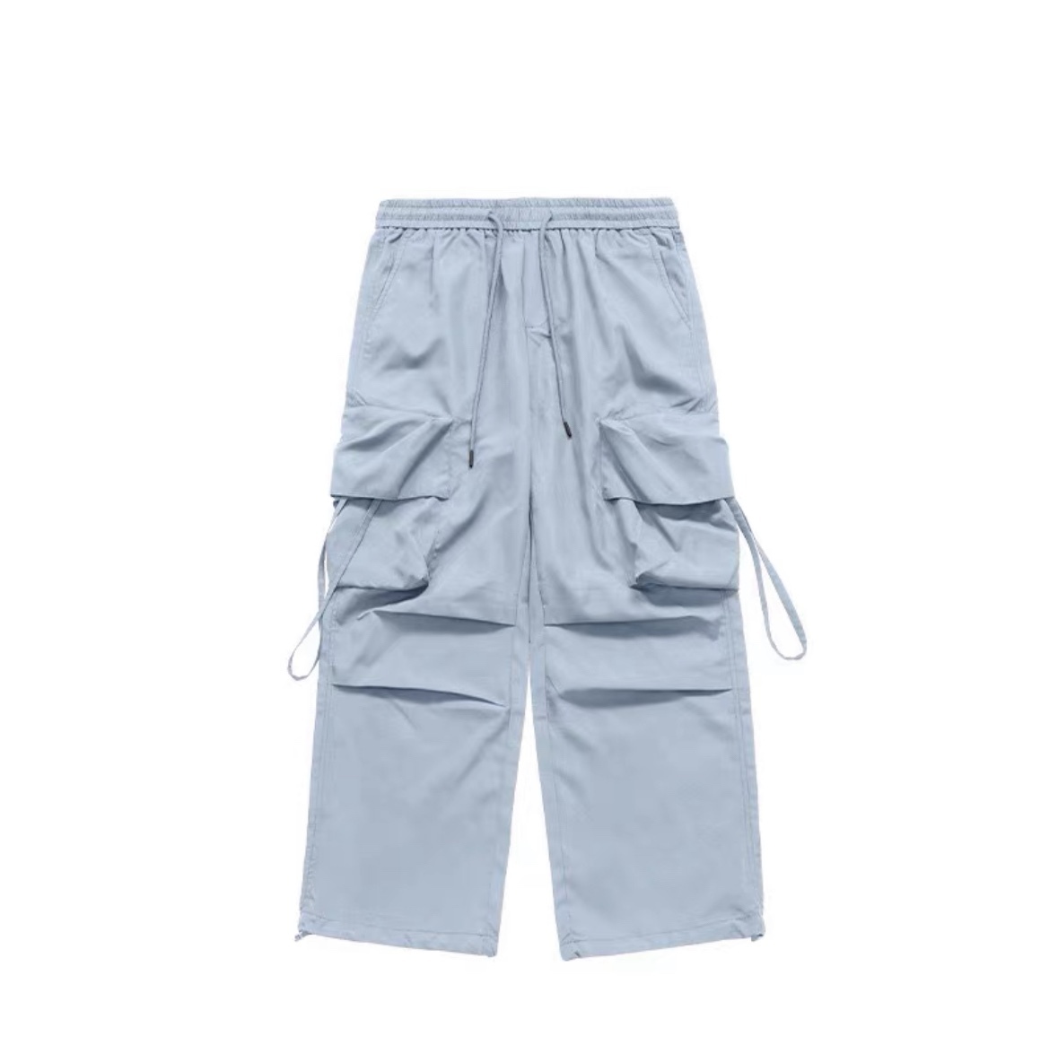 High Street Women's Drawstring Cargo Pants - Loose Wide-Leg Casual Dance Pants for Hot Girl Style