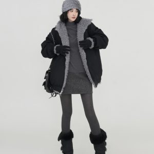 High-Waisted A-Line Skirt for Women, Solid Color, Versatile Slim-Fit, Autumn Winter 2024, Korean Style, Bodycon Short Skirt