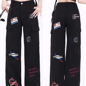 High-Waisted American-Style Workwear Jeans for Women, Slimming Loose Straight-Leg Casual Wide-Leg Pants, Versatile Fashion Essential
