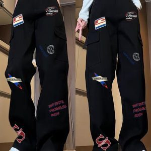 High-Waisted American Workwear Jeans for Women, Slimming Loose Straight-Leg Wide-Leg Casual Pants, Versatile Everyday Style