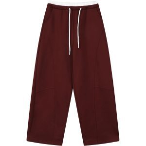 High-Waisted Draped Wide-Leg Casual Pants for Women - Spring Korean Style Loose Versatile Elastic Waist Floor-Length Trousers
