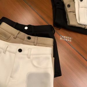 High-Waisted Elastic Slim Shorts for Women - Stylish Casual Pants for Autumn & Winter, Trendy Old Money Aesthetic