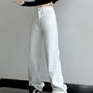 High-Waisted Loose Straight Wide-Leg Jeans for Women - Trendy American Street Style, Versatile & Slimming Casual Pants