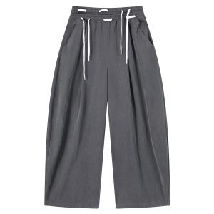 High-Waisted Wide-Leg Casual Pants for Women - Summer Korean Style Loose Floor-Length Trousers