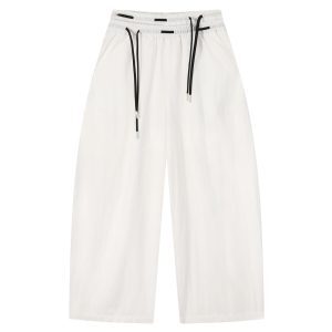 High-Waisted Wide-Leg Casual Pants for Women - Summer Korean Style Loose Floor-Length Trousers