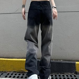 High-Waisted Women's Jeans - American High Street Style, Casual Versatile Slim-Fit Loose Straight Wide-Leg Pants for Trendy Looks