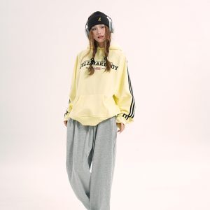 Hooded Long Sleeve Sweatshirt for Girls - Casual American Letter Print Pullover Top for Spring and Autumn, Trendy Loose Fit