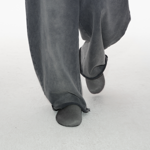Horsehair Mule Shoes with Tanned Leather and Rubber Sole - Stylish Slip-On Design for Effortless Chic