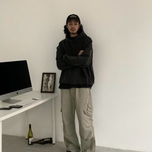 Japanese Retro Style Loose Functional Streetwear Work Pants for Men - Casual Straight-Leg Design