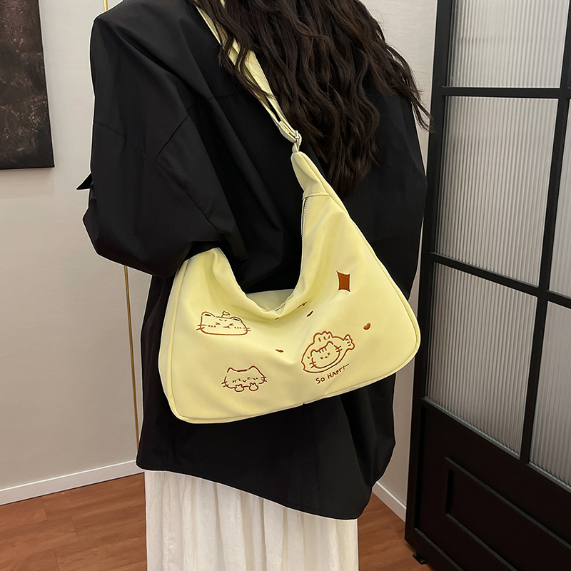 Japanese-Style Cartoon Commuter Bag for Women, 2025 Versatile Tote, Large Capacity Shoulder Crossbody Bag, Casual Chic Fashion