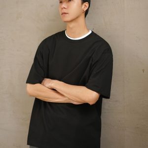 Japanese Style Heavyweight Solid Color Short Sleeve T-Shirt for Men and Women - Summer Round Neck Loose Fit Cotton Tee