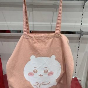 Japanese-Style Single-Shoulder Canvas Bag with Cute Bear Print - Large Capacity Artistic Youth Shopping Bag for Women