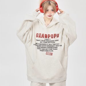 Japanese-Style Slim-Fit Gray Hoodie Set for Women with High-Waisted Wide-Leg Sweatpants - Casual Spring Autumn Fashion