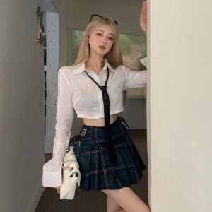 K-pop Inspired Jazz Dance Performance Outfit Set - Gogo Dance Cheerleading Hot Girl Shirt for Girls