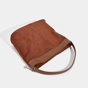 Korean Retro Large Capacity Suede Bucket Bag - 2025 Niche High-Quality Shoulder Bag for Commuting and Everyday Style