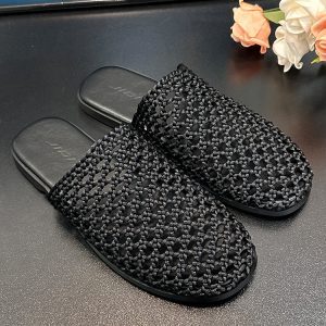 Korean Style 2025 Summer Artistic Woven Hollow Casual Flat Outdoor Shoes for Women