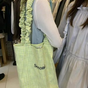 Korean Style Artistic Patterned Single-Shoulder Tote Bag, Large Capacity Canvas Underarm Bag for Women, Fashionable and Versatile