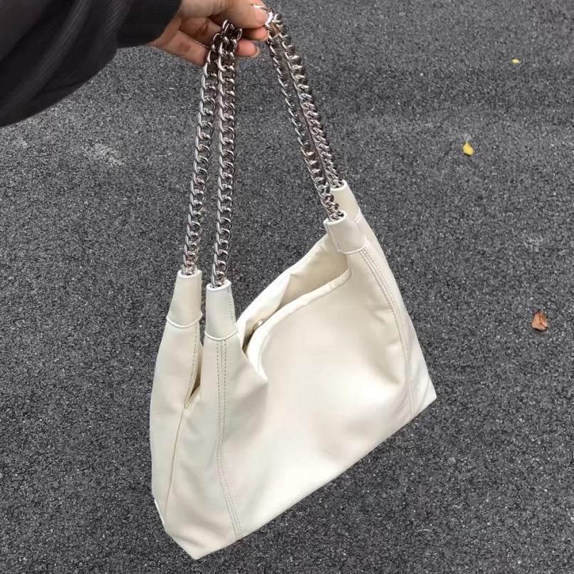 Korean Style Chain Tote Bag - High-End Lazy Chic Shoulder Handbag for Fashion Lovers