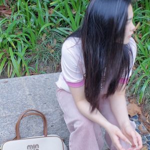 Korean Style Color-Blocking Canvas Bowling Handbag, Versatile Tote Shoulder Bag for Fashionable Everyday Use