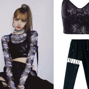 Korean Style Cool Girl Outfit Set for Early Autumn - Trendy Jazz Dance Performance Clothing in Stylish Salt System Design