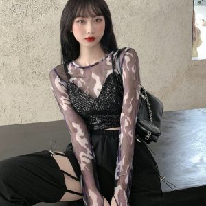 Korean Style Cool Girl Outfit Set for Early Autumn - Trendy Jazz Dance Performance Clothing in Stylish Salt System Design