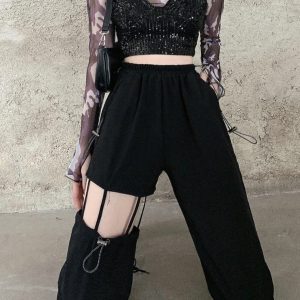 Korean Style Cool Girl Outfit Set for Early Autumn - Trendy Jazz Dance Performance Clothing in Stylish Salt System Design