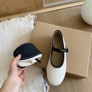 Korean Style Elegant Flat Mary Jane Shoes for Women - Comfortable Evening Wind Flats, Spring 2025 Collection