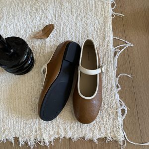 Korean Style Elegant Flat Mary Jane Shoes for Women - Comfortable Evening Wind Flats, Spring 2025 Collection
