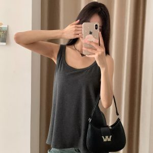 Korean Style High-Low Hem Reversible Loose Draped Camisole for Women - 2025 Summer Fashion Essential