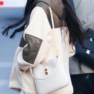 Korean-Style Light Luxury Bucket Bag with Lock Buckle, Women's Crossbody Shoulder Bag for Commuting, Niche Design 2025