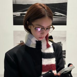 Korean-Style Retro Half-Frame Leopard Print Cat-Eye Oversized Glasses for Women, Anti-Blue Light, Stylish for Makeup-Free Looks