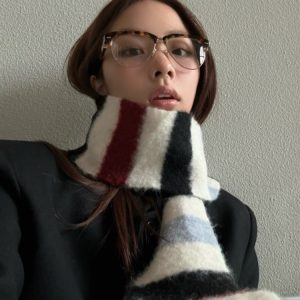 Korean-Style Retro Half-Frame Leopard Print Cat-Eye Oversized Glasses for Women, Anti-Blue Light, Stylish for Makeup-Free Looks