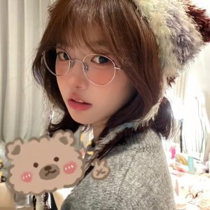 Korean Style Retro Metallic Silver Round Frame Glasses for Women | Myopia Prescription Blue Light Blocking Lens Frame