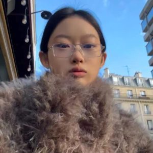 Korean-Style Retro Small Square Metal Silver Glasses Frame for Blue Light Blocking Prescription with Clear Lens