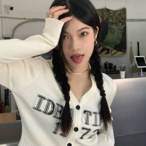 Korean Style Short Cardigan Sweater for Women - Single-Breasted Knitted Top, Slim Fit, Trendy Early Autumn Fashion