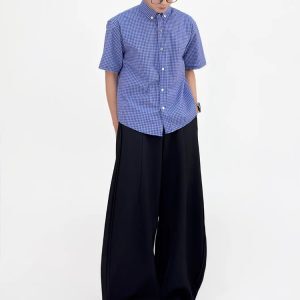 Korean Style Summer Short Sleeve Shirt for Men - Unique High-End Miu-Inspired Design