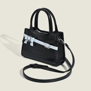 Korean-Style Sweet Girl Bow Small Square Bag - Trendy 2025 Versatile Shoulder Tote for Everyday Use