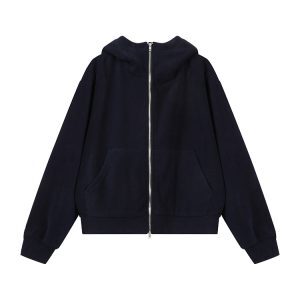 Korean Style Thickened Solid Color Hooded Long Sleeve Sweatshirt Jacket for Women - Versatile Loose Cardigan for Autumn & Winter