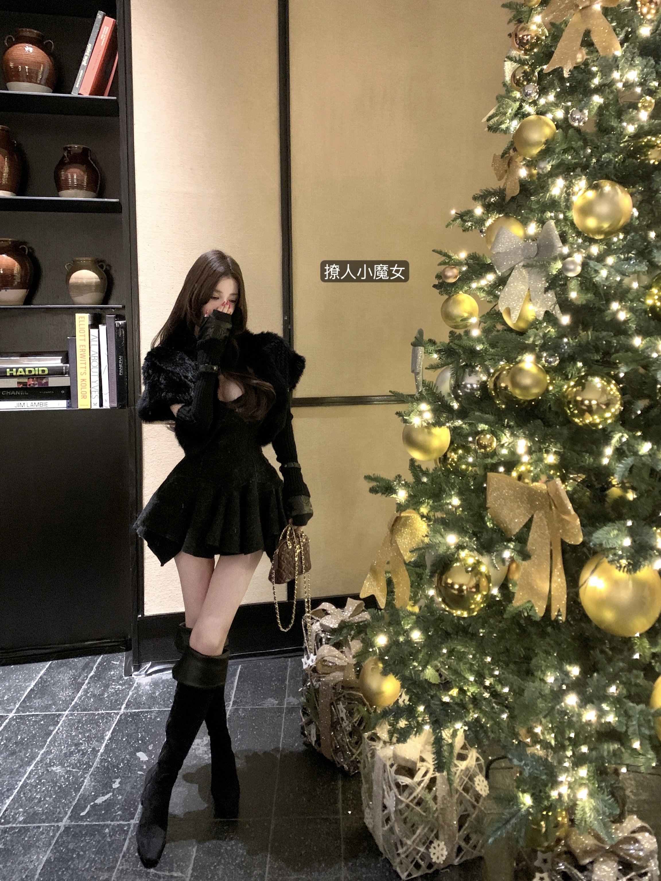 Korean-Style Two-Tone Genuine Leather Suede High-Heeled Slimming Boots - 90s Y2K Fashion Inspired