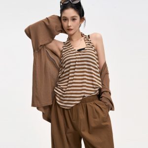 Korean Style V-Neck Long Sleeve Sun Protection Knitted Cardigan for Women - Summer Lazy Loose Air-Conditioned Top
