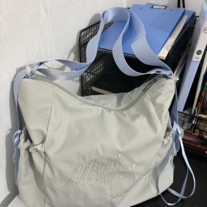 Korean Style Versatile Commuting Backpack, Large-Capacity Artistic Embroidered Crossbody Bag for Trendy Girls
