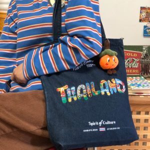 Korean-Style Versatile Denim Tote Bag for Women, Retro Large Capacity Commuter and Student Bag, Japanese-Inspired Fashion Accessory